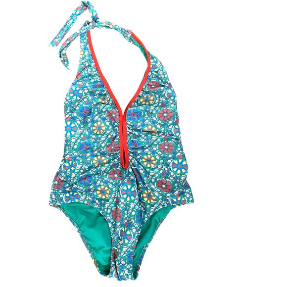 Rhode x Target Halter One-piece Green Floral Swimsuit Size XXL - Picture 2 of 5